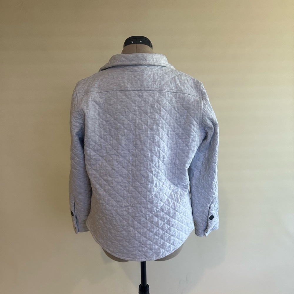 Rock Monkey Quilted Button Up Jacket Light Grey W… - image 6